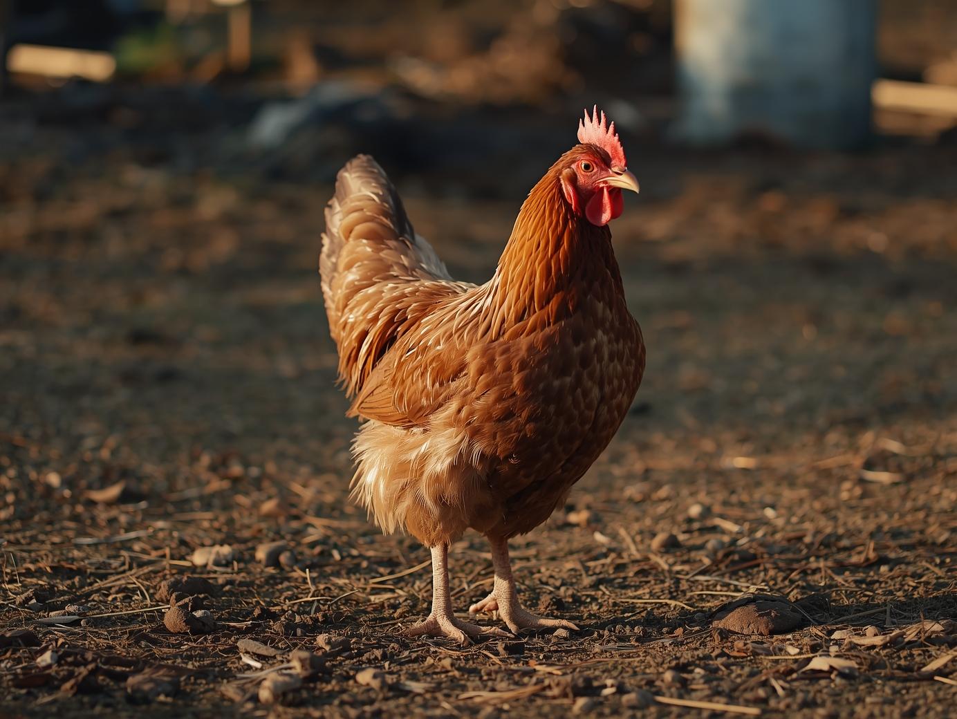 Kuroiler Chicken (show whole chicken) in the farm (1)