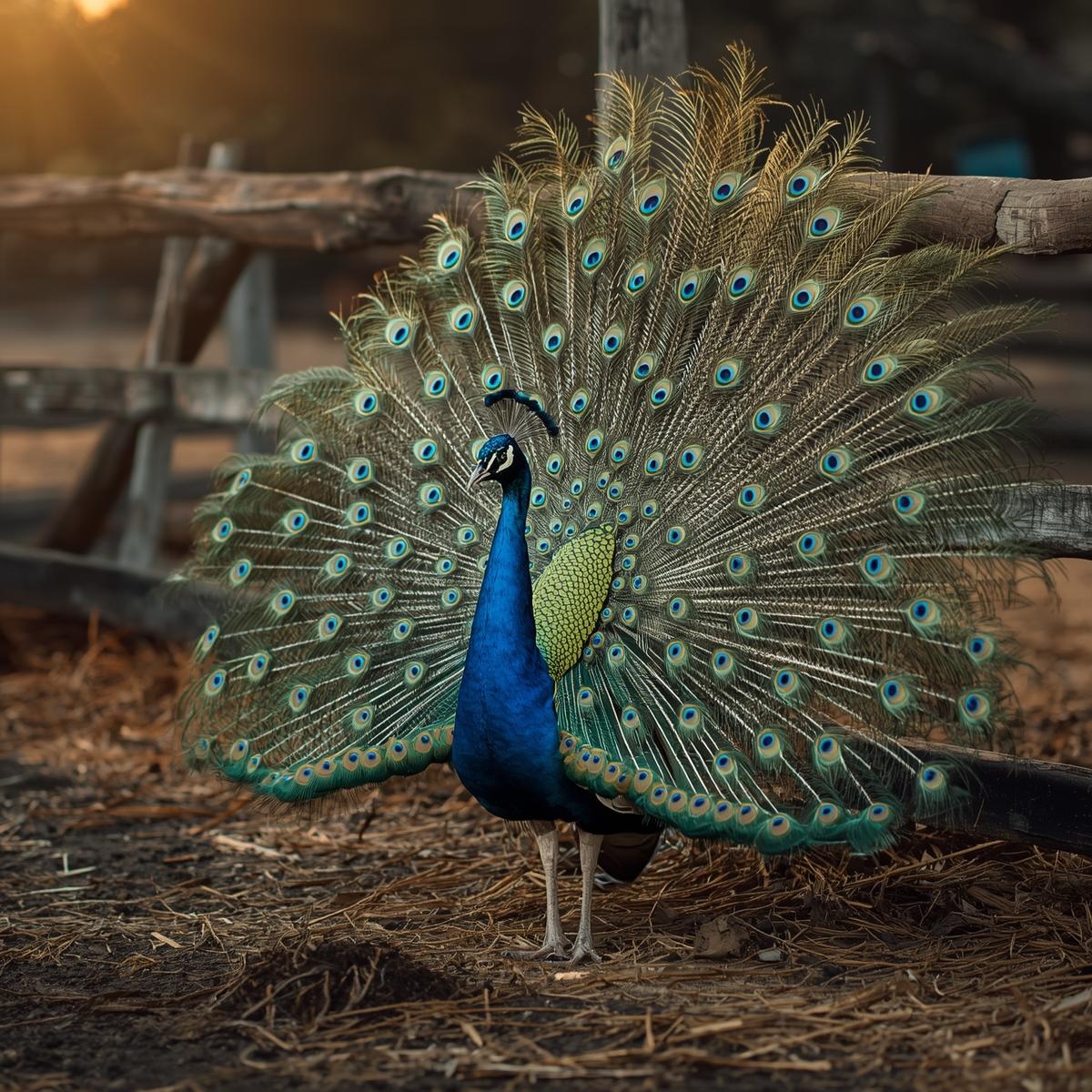Peacock in farm (1)
