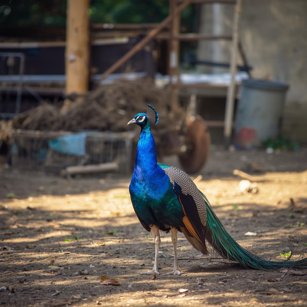 Peacock in farm