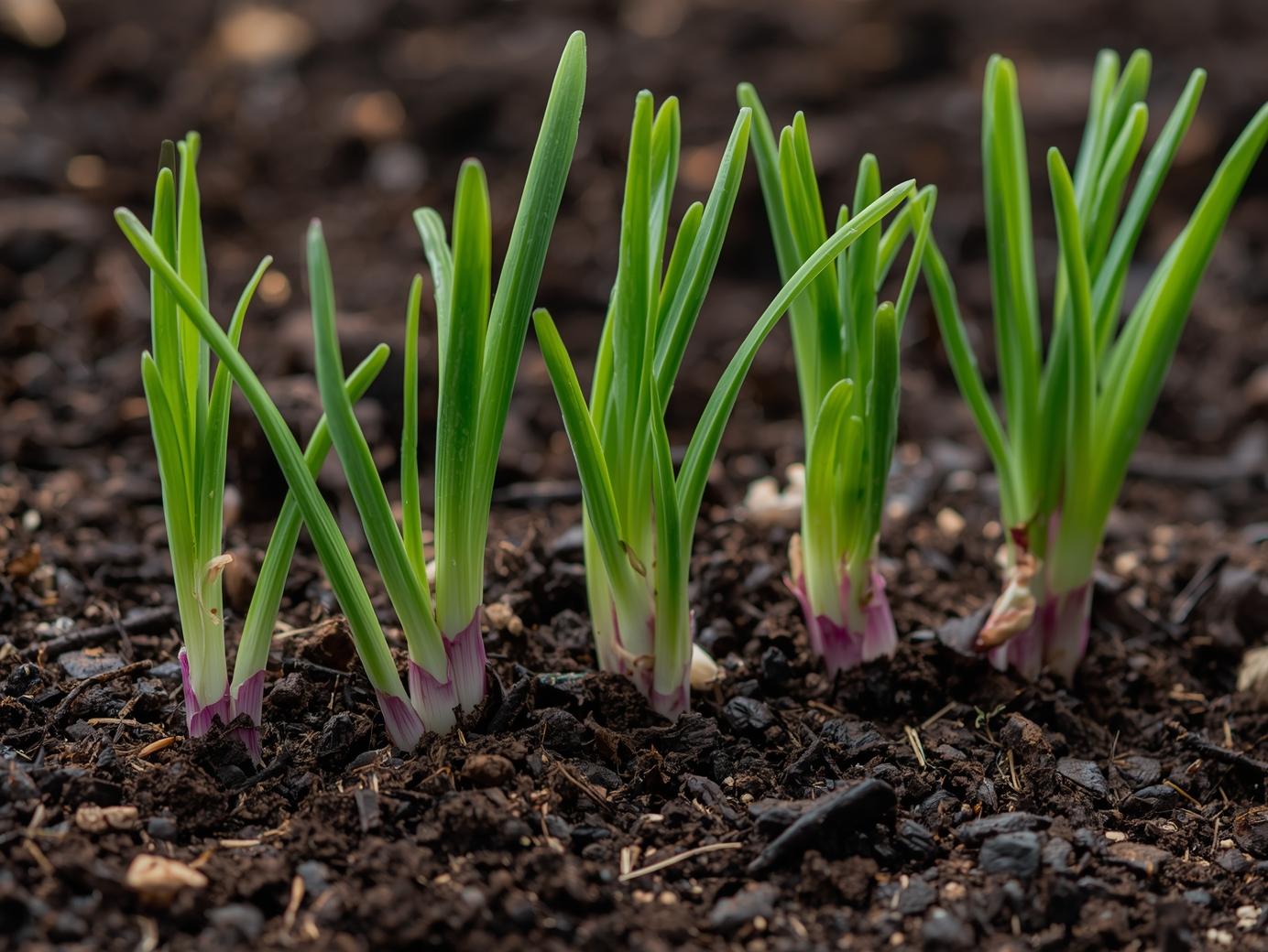 Red Onions seedlings