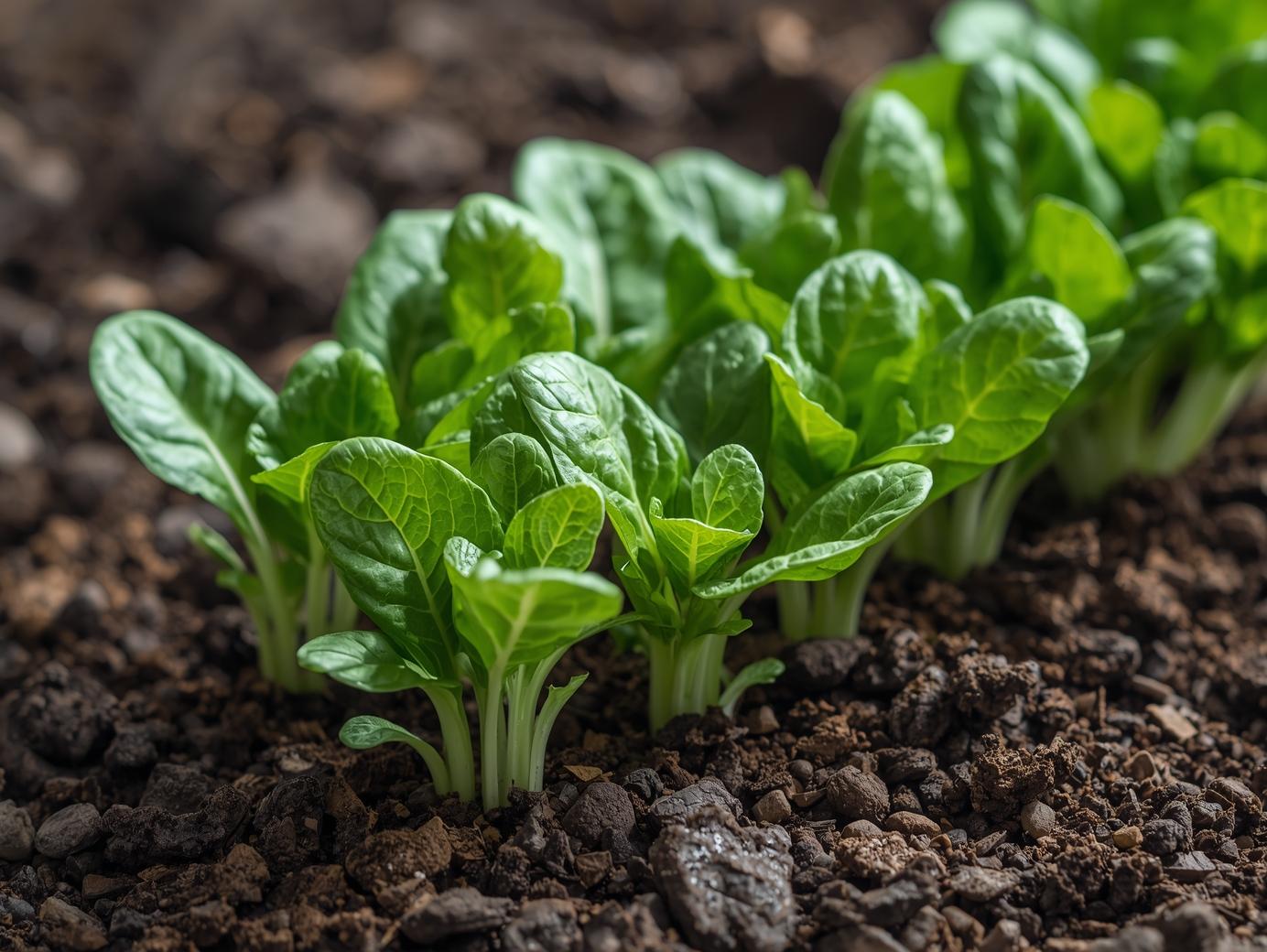 Spinach seedlings